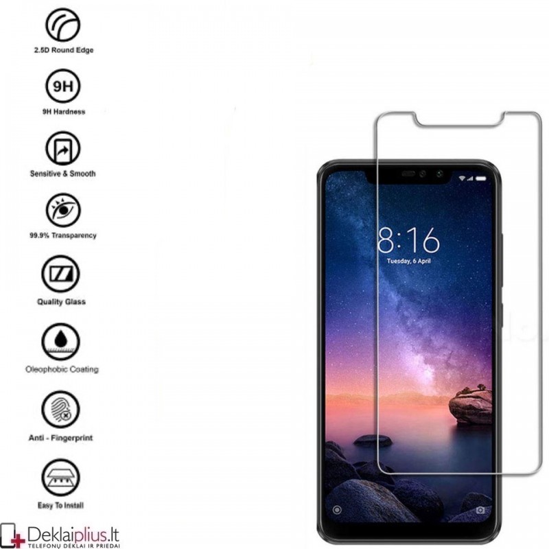 Telefono ekrano grūdintas stiklas (Xiaomi Mi A2/Mi 6X) Telefono ekrano grūdintas stiklas (Xiaomi Mi A2/Mi 6X)